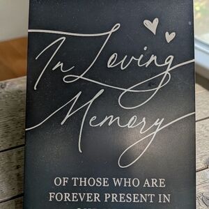 In Loving Memory Decorative Wall Plaque - Black